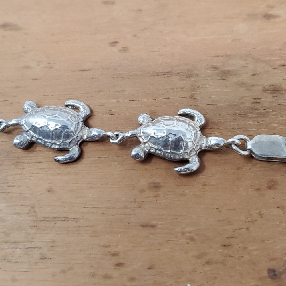 Sterling Silver Turtle Bracelet - image 4